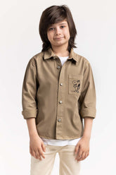 Toddler Boy Khaki Casual Shirt 224-517-002